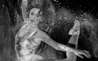 Black and white photograph of a Dust Dancer