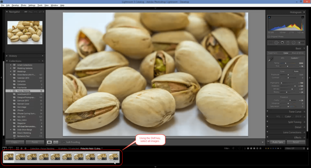 Focus Stacking in Tutorial fstop Training
