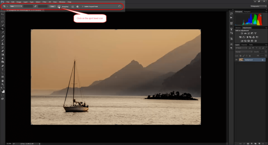 Straighten the Horizon in CC fstop Training