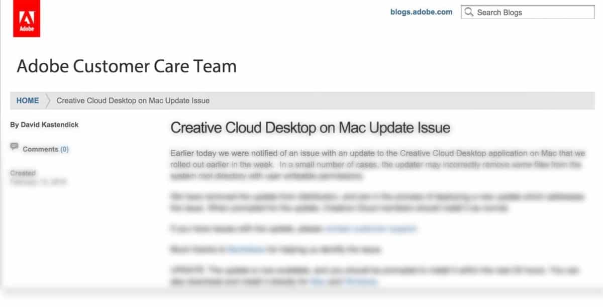 latest adobe update for mac