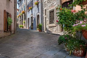  Photography during the midday sunlight in a Castiglione Narrow Street