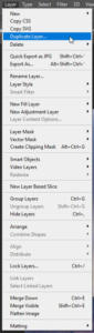 Duplicate Layer menu item