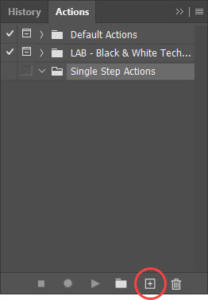 Single Step Action - Create New Action icon