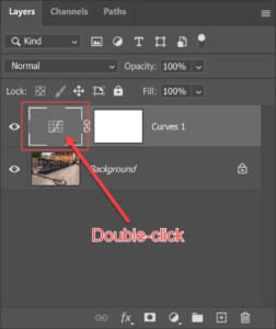 Double-click to open properties