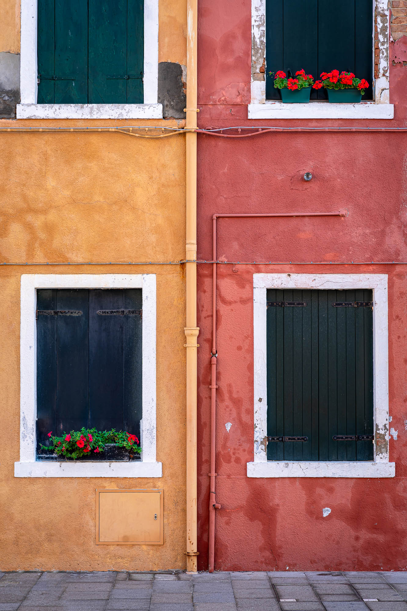 Two houses in Burano Venice